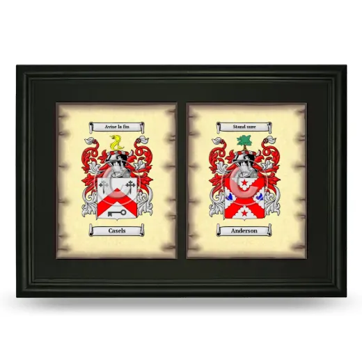 Double Coat of Arms Framed - Black