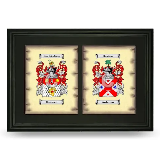 Double Coat of Arms Framed - Black