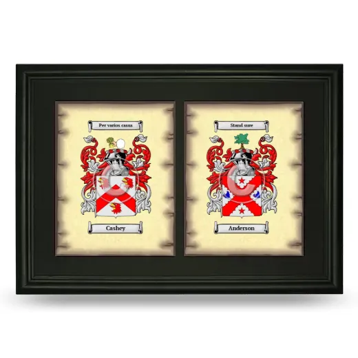 Double Coat of Arms Framed - Black