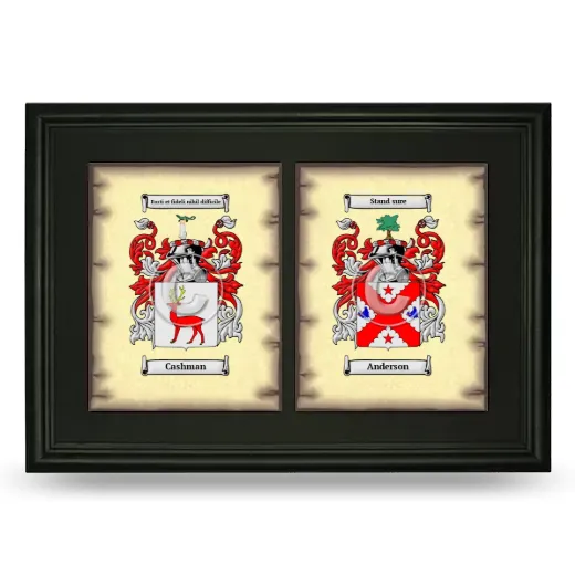 Double Coat of Arms Framed - Black