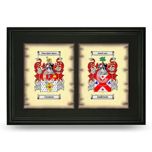 Double Coat of Arms Framed - Black