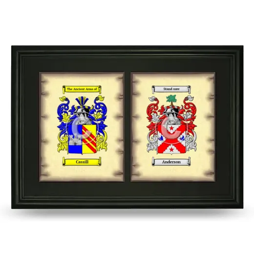 Double Coat of Arms Framed - Black