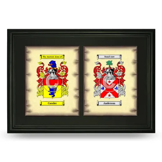 Double Coat of Arms Framed - Black