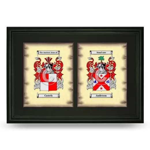 Double Coat of Arms Framed - Black