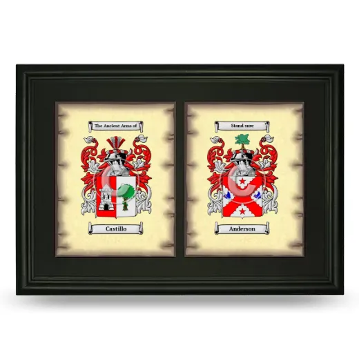 Double Coat of Arms Framed - Black