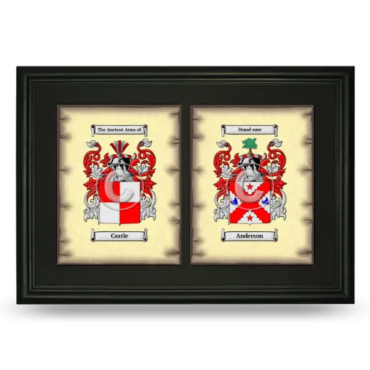 Double Coat of Arms Framed - Black
