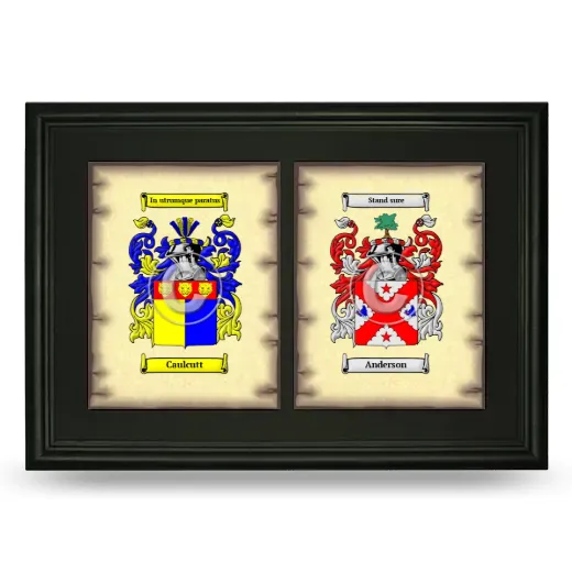 Double Coat of Arms Framed - Black