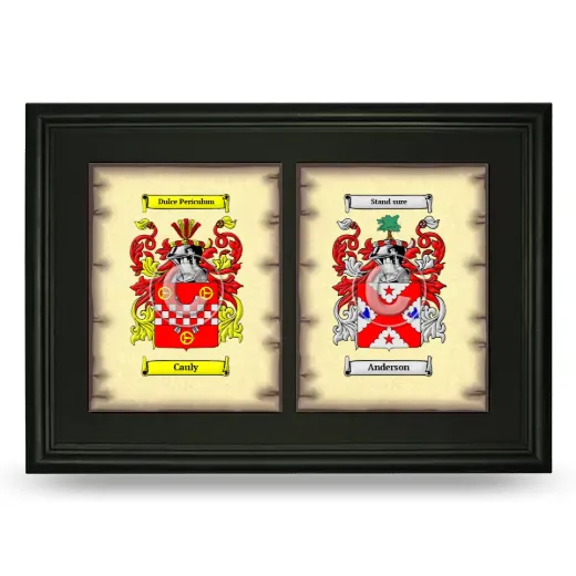 Double Coat of Arms Framed - Black