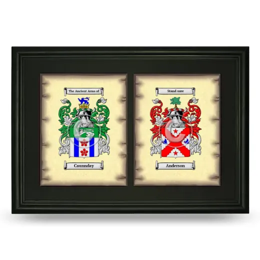 Double Coat of Arms Framed - Black