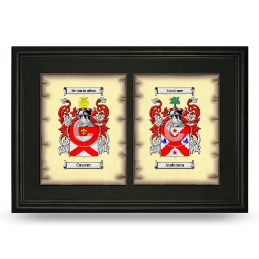 Double Coat of Arms Framed - Black