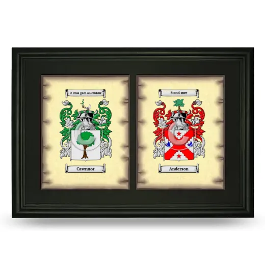 Double Coat of Arms Framed - Black