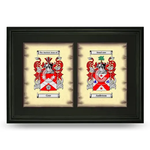 Double Coat of Arms Framed - Black