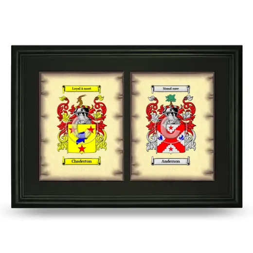 Double Coat of Arms Framed - Black