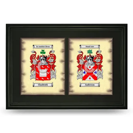 Double Coat of Arms Framed - Black