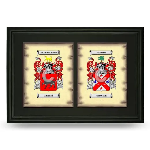 Double Coat of Arms Framed - Black