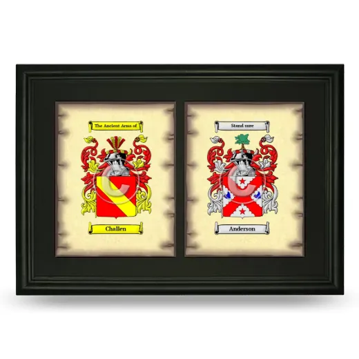 Double Coat of Arms Framed - Black