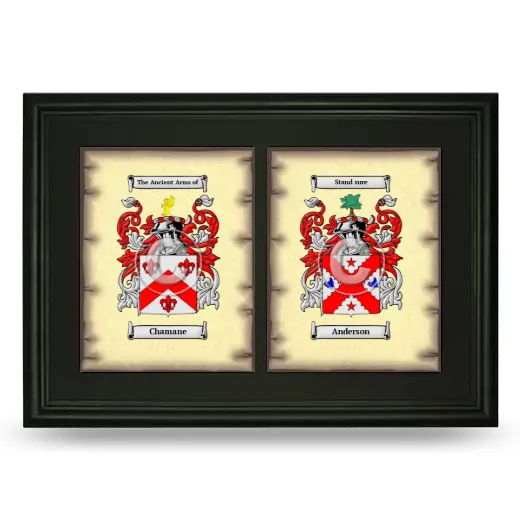 Double Coat of Arms Framed - Black