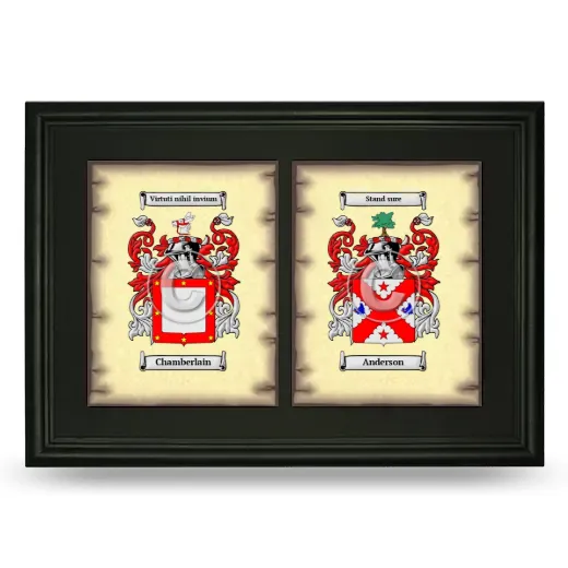 Double Coat of Arms Framed - Black