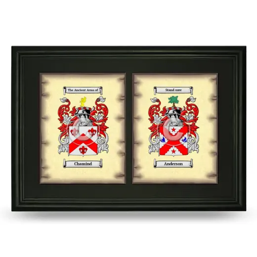 Double Coat of Arms Framed - Black
