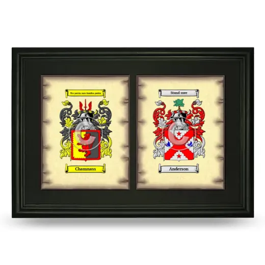 Double Coat of Arms Framed - Black