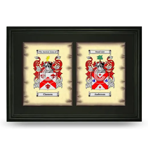 Double Coat of Arms Framed - Black