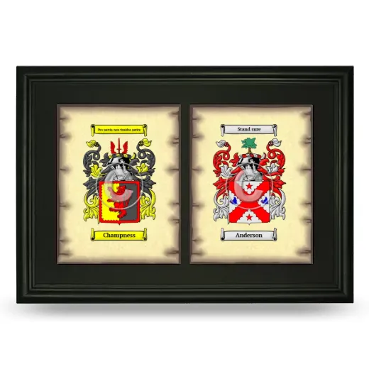 Double Coat of Arms Framed - Black
