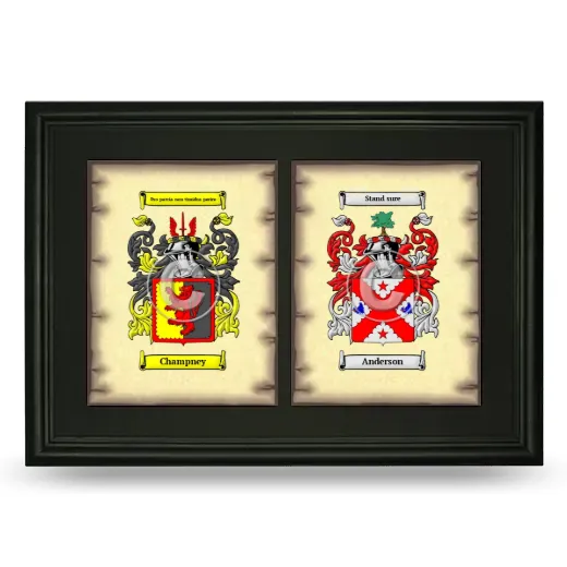 Double Coat of Arms Framed - Black