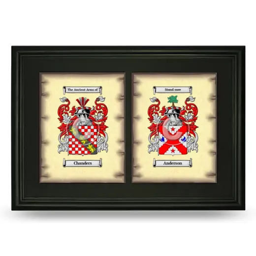 Double Coat of Arms Framed - Black