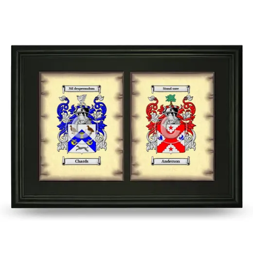 Double Coat of Arms Framed - Black