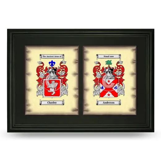 Double Coat of Arms Framed - Black