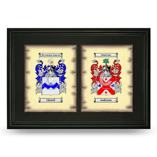 Double Coat of Arms Framed - Black