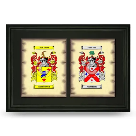Double Coat of Arms Framed - Black
