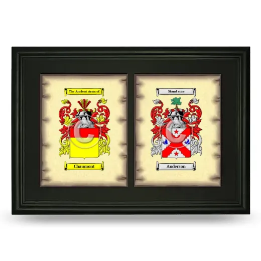 Double Coat of Arms Framed - Black