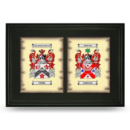 Double Coat of Arms Framed - Black
