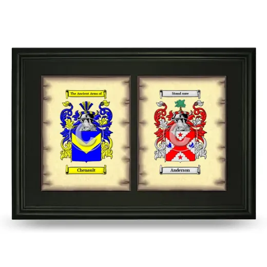 Double Coat of Arms Framed - Black