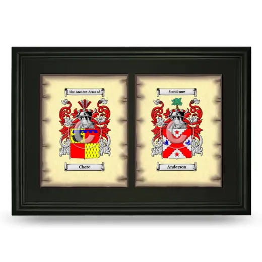 Double Coat of Arms Framed - Black