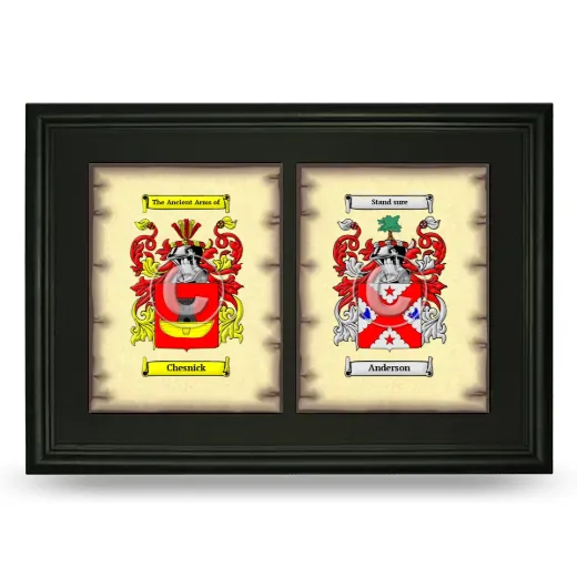Double Coat of Arms Framed - Black