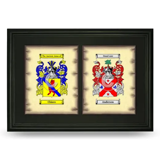 Double Coat of Arms Framed - Black