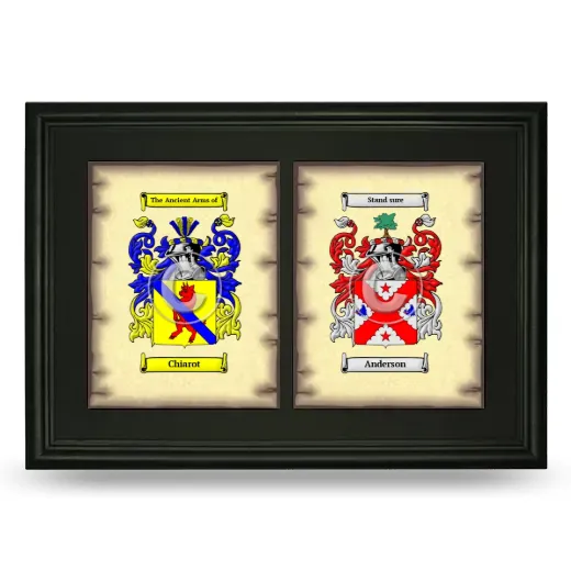 Double Coat of Arms Framed - Black
