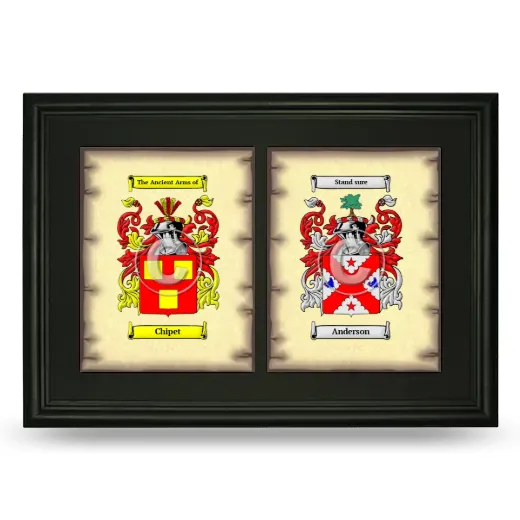 Double Coat of Arms Framed - Black