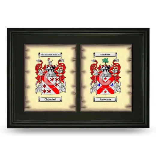 Double Coat of Arms Framed - Black