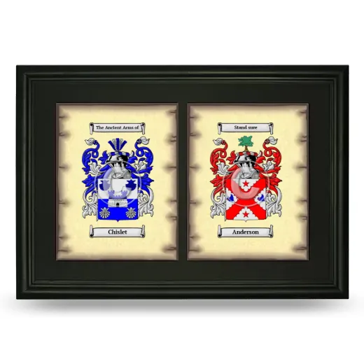 Double Coat of Arms Framed - Black