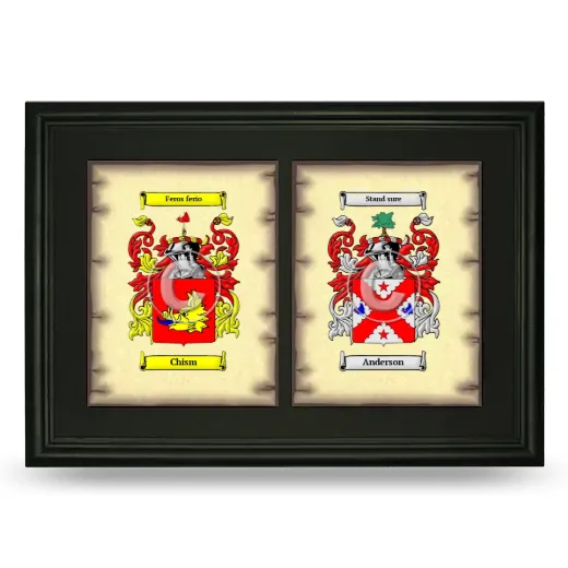 Double Coat of Arms Framed - Black
