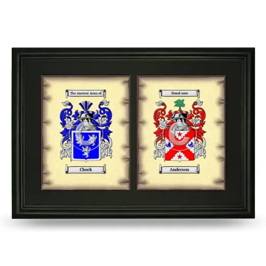 Double Coat of Arms Framed - Black