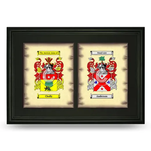 Double Coat of Arms Framed - Black