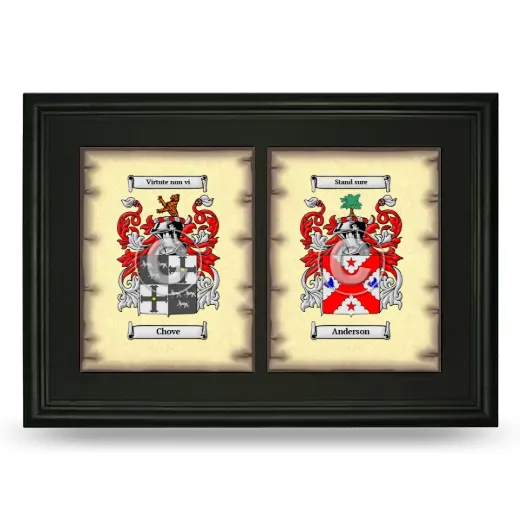 Double Coat of Arms Framed - Black