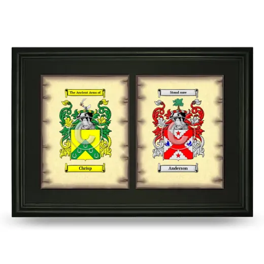 Double Coat of Arms Framed - Black