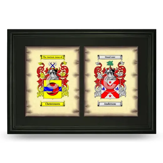 Double Coat of Arms Framed - Black