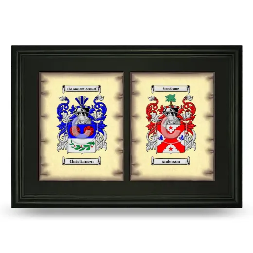 Double Coat of Arms Framed - Black
