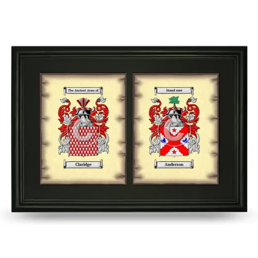 Double Coat of Arms Framed - Black